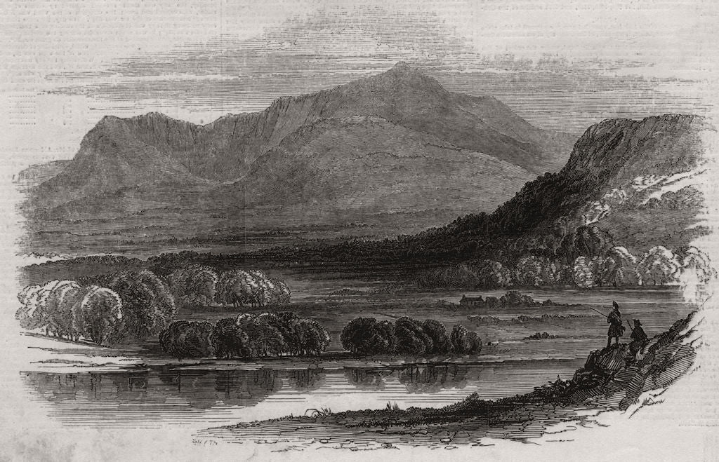 Lochnagar. Scotland 1848 old antique vintage print picture